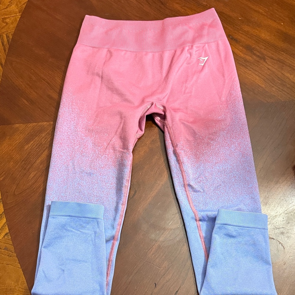 Gymshark Pink and Blue Leggings size M.